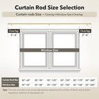 IFELS Heavy Duty Curtain Rods for Windows 66 to 120 Inch, 1 Inch Gold Curtain - Image 5