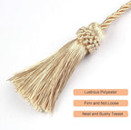 Fenghuangwu Curtain Tiebacks Handmade Decorative Curtain Holdbacks Rope - Image 3