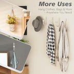 Hion Curtain Holdbacks White 2pcs, Curtain Tiebacks Wall Mounted Curtain Hooks - Image 5