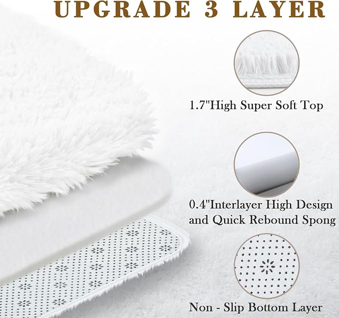 Rugs for Living Room 5x8, Alfombras para Salas Fluffy Shag Large Fuzzy Plush - Image 5