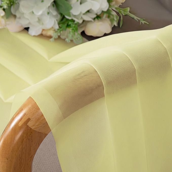 Chyhomenyc Sheer Curtains 108 Inch Length 2 Panels Set - Image 7