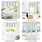 jinchan Linen Valance for Window Embroidered Farmhouse Light Filtering Voile - Image 9