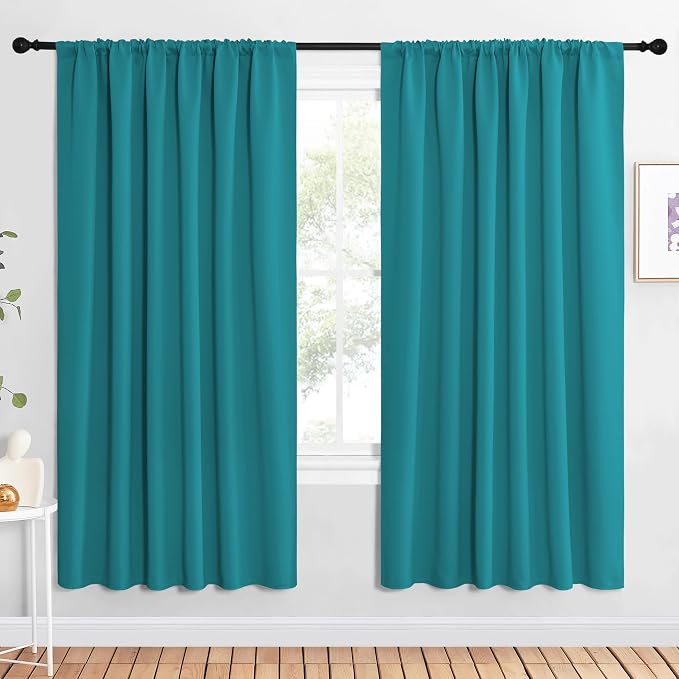 NICETOWN 2 Panels Blackout Curtains, Rod Pocket Window Curtains Room Darkning by NICETOWN