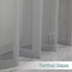 Chyhomenyc Sheer Window Curtain Panels 144 Inches Length 2 Pack, Long Elegant - Image 6