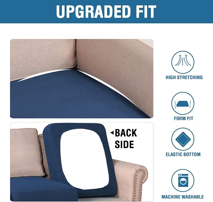H.VERSAILTEX Super Stretch Individual Seat Sofa Covers Slipcover Sets Thick - Image 6