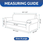 KEKUOU Stretch Oversized Sofa Slipcover 1 Piece Couch Sofa Cover Furniture - Image 4