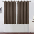 LEMOMO Blackout Curtains 52 x 45 inch/Chocolate Brown Curtains Set of 2 by Lemomo