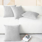 CaliTime Throw Pillow Covers Decorative 18 X 18 Inches Pack of 4 Cozy Chenille - Image 6
