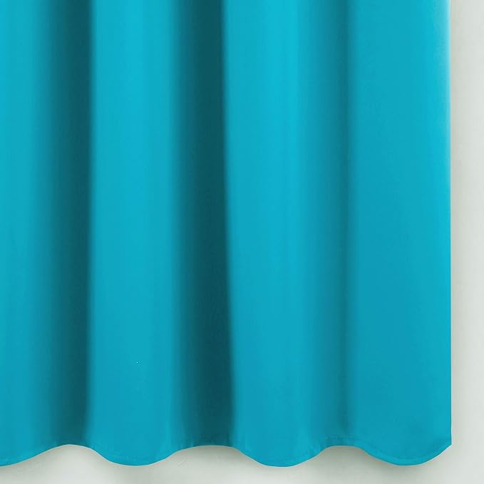 LEMOMO Teal Blackout Curtains/52 x 45 Inch Length Kids Curtains/Set of 2 Panels - Image 9