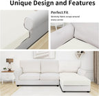 Easy-Going Stretch Sectional Couch Covers 1 Piece Chaise Lounge Slipcover L - Image 3