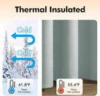 MIULEE Velvet Curtains Misty Blue Elegant Grommet Thermal Insulated Soundproof - Image 5