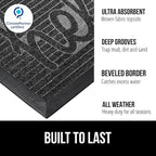 GORILLA GRIP 100% Waterproof All-Season WeatherMAX Doormat, US Designed Natural - Image 2