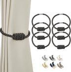 BEL AVENIR Magnetic Curtain Tiebacks, Decorative Drapery Holdbacks Modern Woven by BELAVENIR
