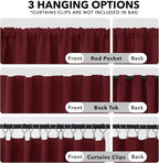 Deconovo Solid Room Darkening Curtains Rod Pocket and Back Tab Blackout Curtains - Image 2