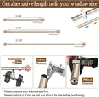 7/8 Inch Curtain Rods for Windows 66 to 120 Inch, USFOOK Telescoping Splicing - Image 6