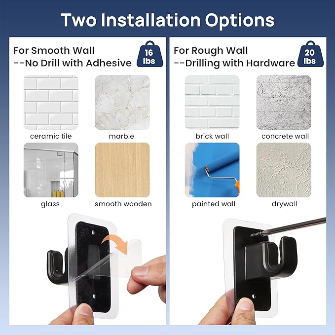 ENJOYBASICS No Drill Curtain Rods - Image 8
