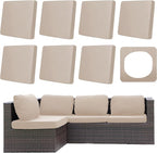 8Pcs Outdoor Cushion Covers, Patio Cushion Covers, Stretch Elastic Slipcovers by dreahoteztil