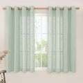 LAMIT Light Sage Linen Curtains 45 Inches Long by LAMIT