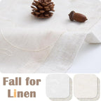 jinchan Linen Valance for Window Embroidered Farmhouse Light Filtering Voile - Image 8