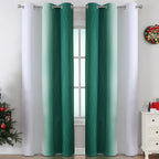 Estelar Textiler Green and Greyish White Blackout Curtains - Image 2
