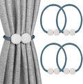 Melaluxe 4 Pack Magnetic Curtain Tiebacks, Decorative Curtain Holdbacks by Melaluxe