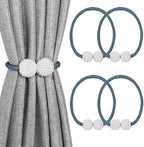 Melaluxe 4 Pack Magnetic Curtain Tiebacks, Decorative Curtain Holdbacks by Melaluxe