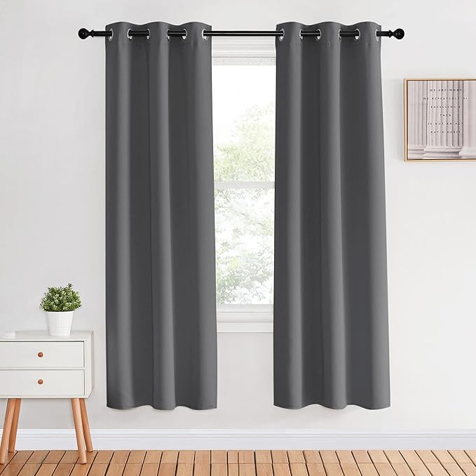 NICETOWN Blackout Window Curtains 70" L, 2 Panels, 34 inch, Grommet Top Room by NICETOWN