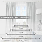 Thestoa Nickel Curtain Rods for Windows 30-46 Inch, 5/8" Stainless Steel Small - Image 5