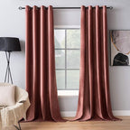 MIULEE Elegant Velvet Curtains Dusty Rose Pink Grommet Curtains Thermal by MIULEE