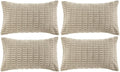 Fancy Homi 4 Packs Taupe Decorative Throw Pillow Covers 12x20 Inch by Fancy+Homi