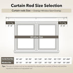 IFELS Heavy Duty Curtain Rods for Windows 72 to 144 Inch, 1 Inch Silver Curtain - Image 5