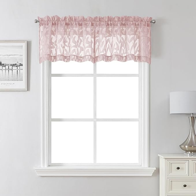 Lecloud Leia Blush Pink Sheer Valances by Lecloud