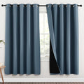 NICETOWN 100% Blackout Window Curtain Panels, Smoky Blue, 2 Pieces, 62-inch by NICETOWN