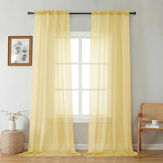 Gwine Sheer Curtains 96 Inches Long by Gwine
