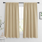 RYB HOME Curtains for Bedroom Living Room 63 inches Long, Thermal Insulated by RYBHOME