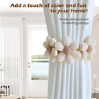 SRG Sunflower Curtain Tiebacks-2 Pack | Daisy Curtain Holdbacks Three Flower | - Image 2