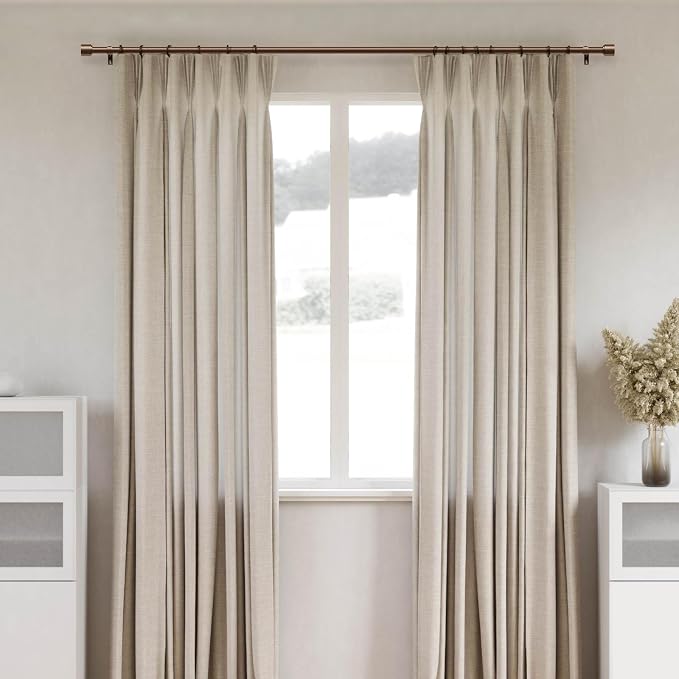 GEEBOBO Bronze Curtain Rods for Windows 48 to 84 Inch, 1 Inch Adjustable Heavy - Image 3