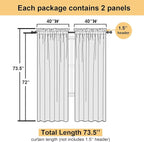 Lecloud Blush Pink Sheer Curtains 72 Inches Long 2 Panels, Lightweight Dual Rod - Image 4