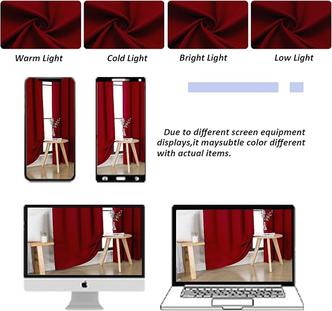 Simplebrand Ava Red Blackout Curtains - Image 9