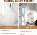 SRG Rope Curtain Tiebacks 2 Pack | Sunflower Curtain Tieback Boho | Simple - Image 5