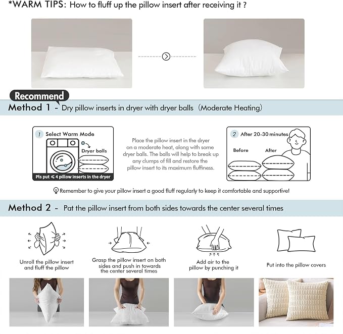 MIULEE Throw Pillows Inserts - Image 3