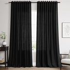 Nanspring 96 inch Linen Curtains by Nanspring
