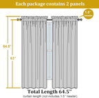 OWENIE Sheer Aqua Curtains for Bedroom Living Room 63 Inch Length 2 Panels Set - Image 2