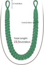 NICEEC 4 Pack Natural Cotton Rope Curtain Tiebacks Elegant Boho Style - Image 3