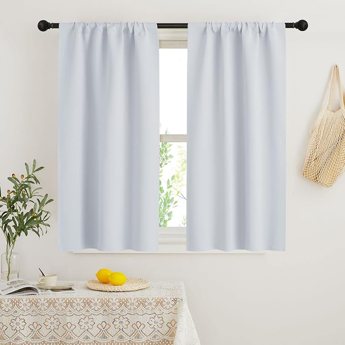 RYB HOME French Door Window Curtain Covering, Rod Pocket Thermal Insulated by RYBHOME