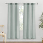 NICETOWN Sage Green Thick Linen Curtains 72" Length, Grommet Privacy Window by NICETOWN