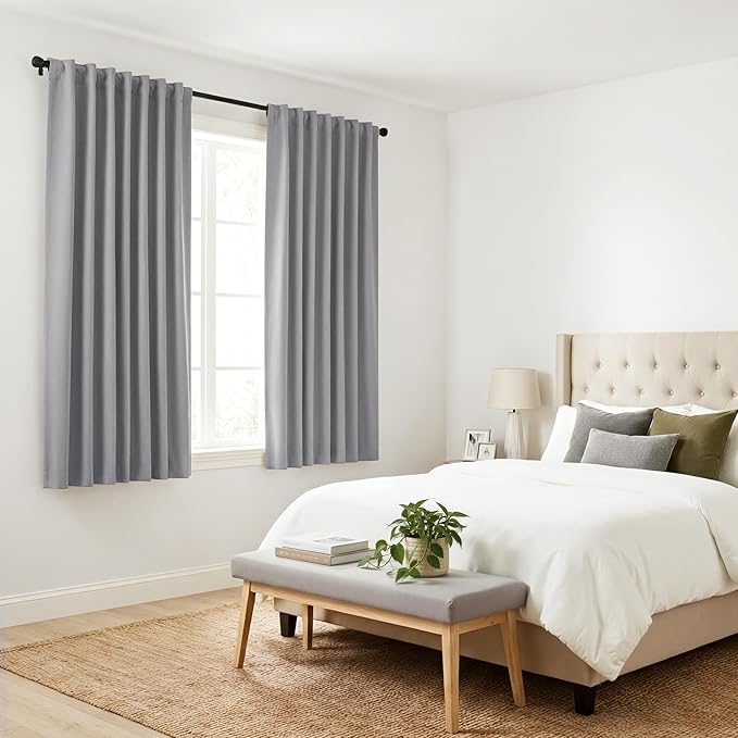 PONY DANCE Gray Blackout Curtains - Image 8