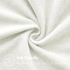 MIULEE Pack of 2 Couch Throw Pillow Covers 12x20 Inch Soft White Chenille - Image 2