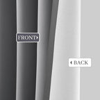 Yakamok Grey Room Darkening 100% Blackout Curtains Grommet Window Treatments - Image 9