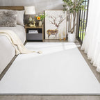 Amearea Large Modern Area Rugs for Bedroom Living Room, 6x9 Feet White - Image 2